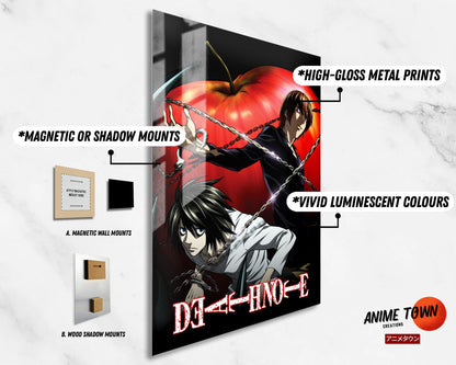 Anime Town Creations Metal Poster Death Note 5" x 7" Home Goods - Anime Death Note Metal Poster