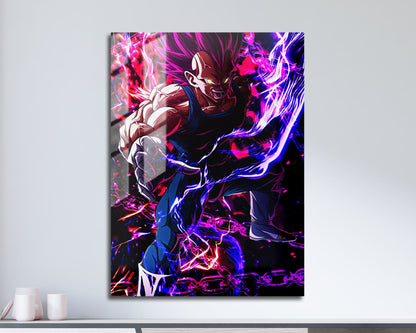 Anime Town Creations Metal Poster Dragon Ball Vegeta Ultra Ego 5" x 7" Home Goods - Anime Dragon Ball Metal Poster