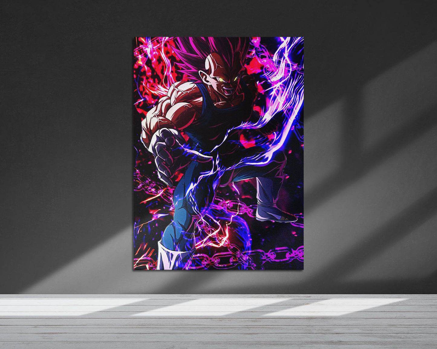 Anime Town Creations Metal Poster Dragon Ball Vegeta Ultra Ego 24" x 36" Home Goods - Anime Dragon Ball Metal Poster