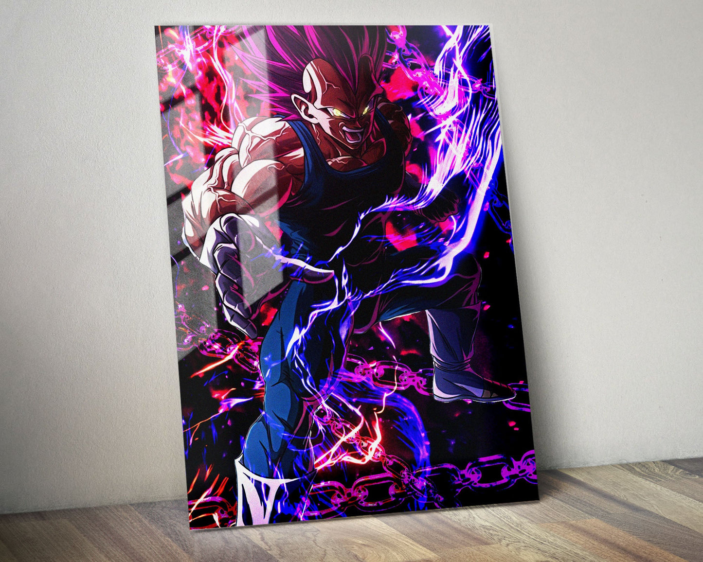 Anime Town Creations Metal Poster Dragon Ball Vegeta Ultra Ego 24" x 36" Home Goods - Anime Dragon Ball Metal Poster