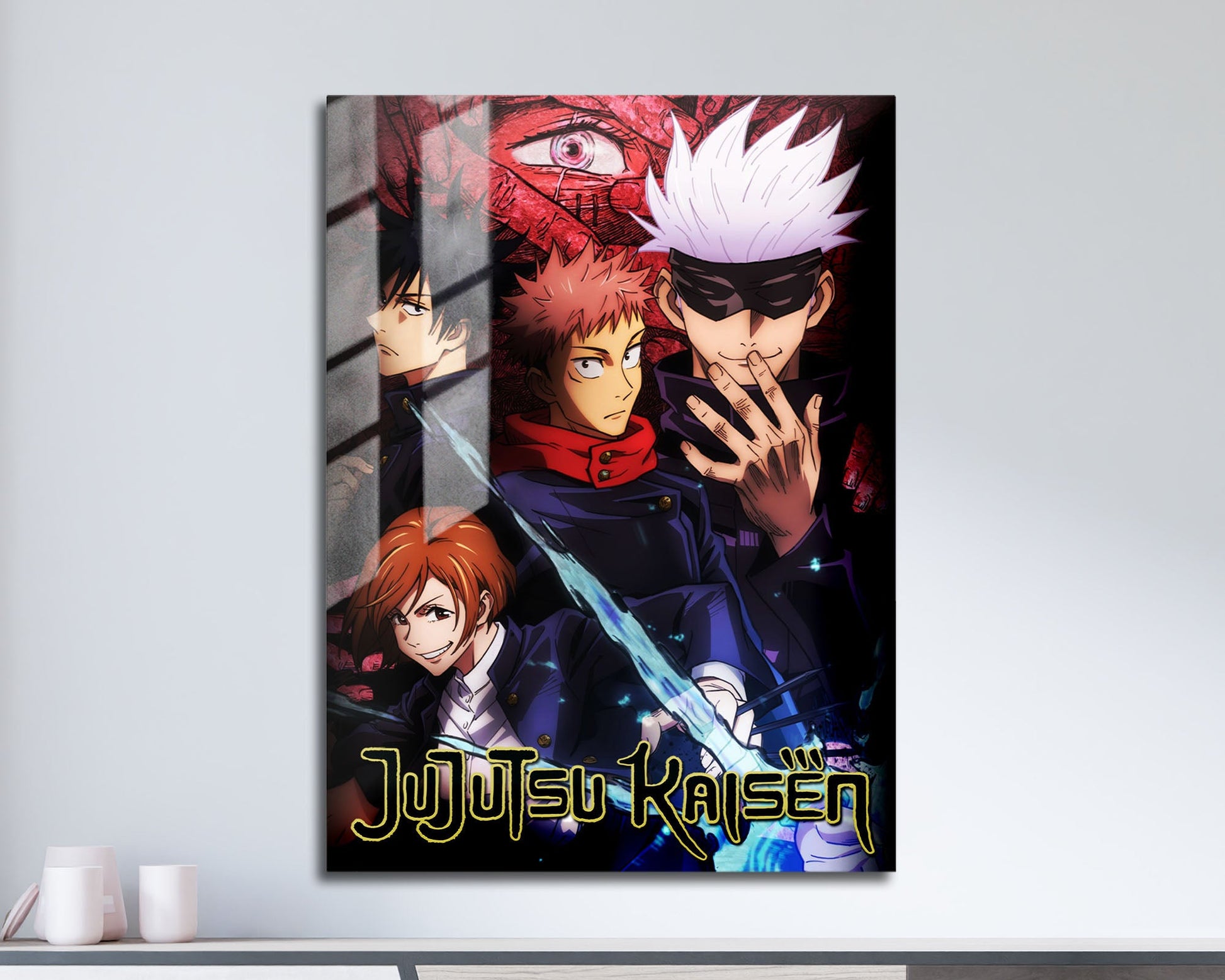 Anime Town Creations Metal Poster Jujutsu Kaisen Cover 5" x 7" Home Goods - Anime Jujutsu Kaisen Metal Poster