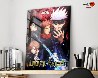 Anime Town Creations Metal Poster Jujutsu Kaisen Cover 11" x 17" Home Goods - Anime Jujutsu Kaisen Metal Poster