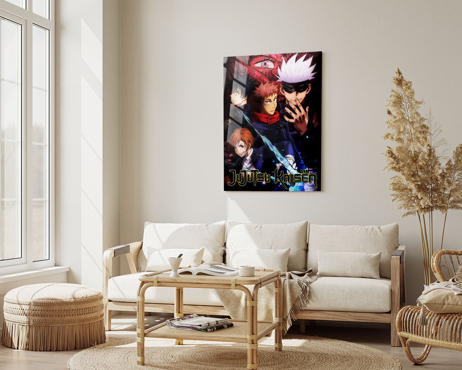 Anime Town Creations Metal Poster Jujutsu Kaisen Cover 24" x 36" Home Goods - Anime Jujutsu Kaisen Metal Poster