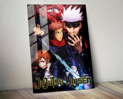 Anime Town Creations Metal Poster Jujutsu Kaisen Cover 24" x 36" Home Goods - Anime Jujutsu Kaisen Metal Poster