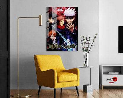 Anime Town Creations Metal Poster Jujutsu Kaisen Cover 24" x 36" Home Goods - Anime Jujutsu Kaisen Metal Poster