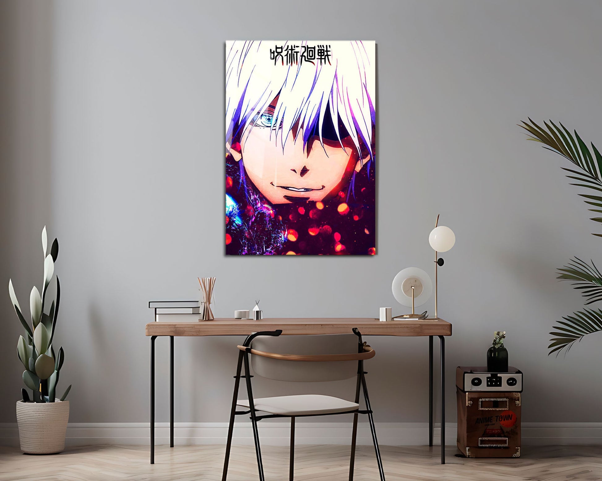 Anime Town Creations Metal Poster Jujutsu Kaisen Gojo Six Eyes 16" x 24" Home Goods - Anime Jujutsu Kaisen Metal Poster