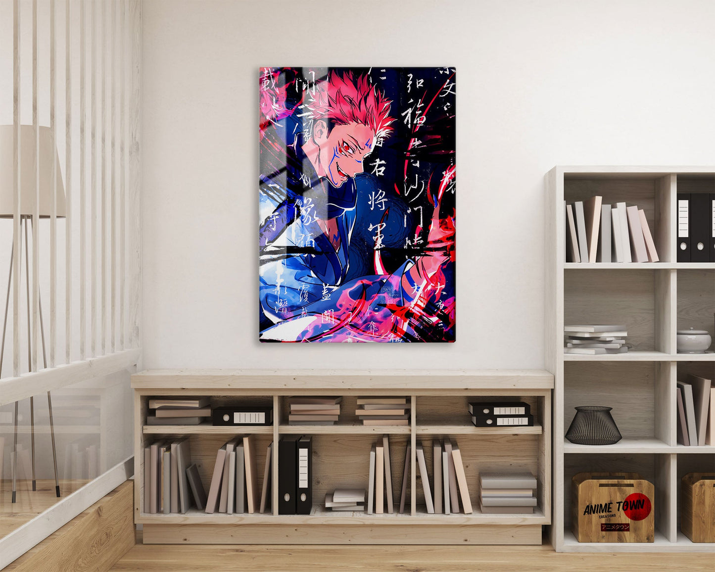 Anime Town Creations Metal Poster Jujutsu Kaisen Sukuna Artistic 11" x 17" Home Goods - Anime Jujutsu Kaisen Metal Poster