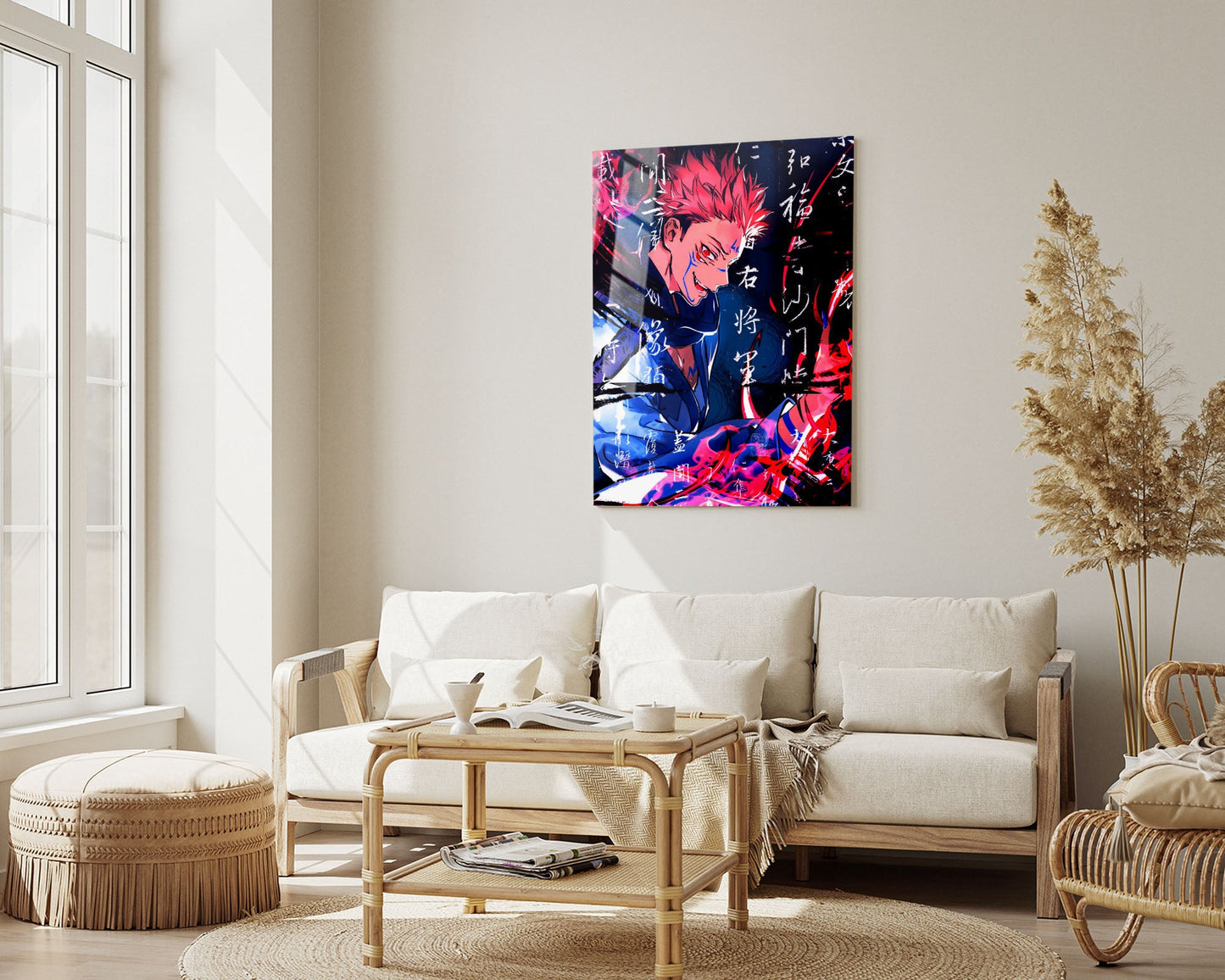 Anime Town Creations Metal Poster Jujutsu Kaisen Sukuna Artistic 24" x 36" Home Goods - Anime Jujutsu Kaisen Metal Poster