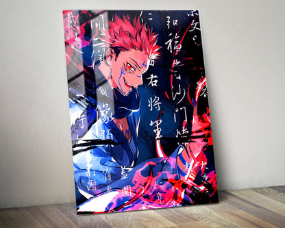 Anime Town Creations Metal Poster Jujutsu Kaisen Sukuna Artistic 24" x 36" Home Goods - Anime Jujutsu Kaisen Metal Poster