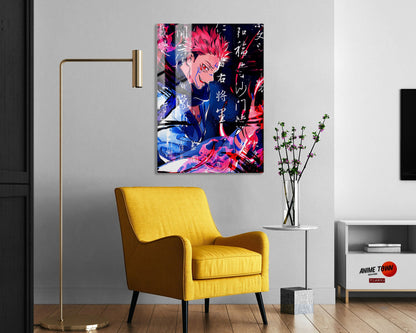 Anime Town Creations Metal Poster Jujutsu Kaisen Sukuna Artistic 24" x 36" Home Goods - Anime Jujutsu Kaisen Metal Poster