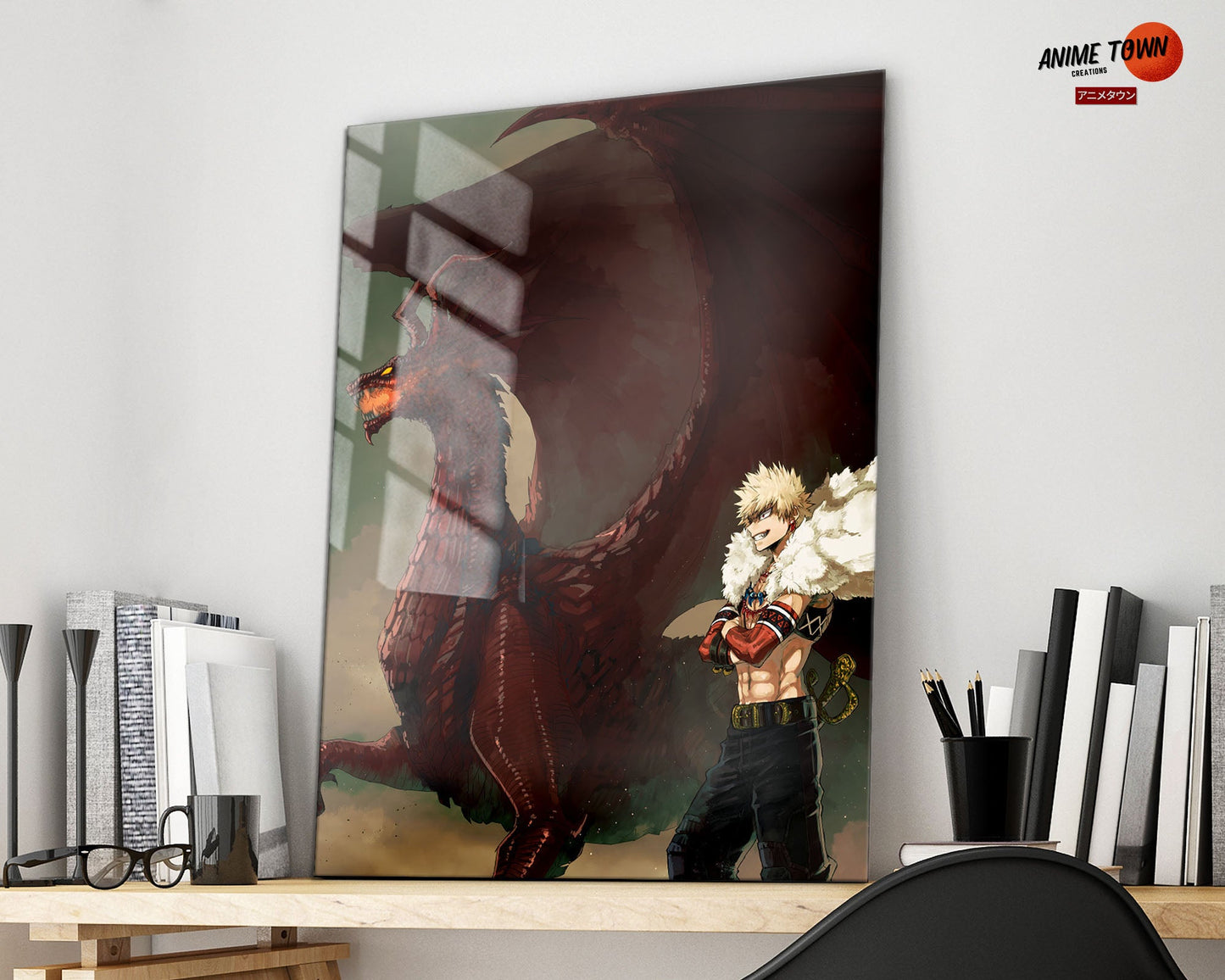 Anime Town Creations Metal Poster My Hero Academia Katsuki Bakugo 11" x 17" Home Goods - Anime My Hero Academia Metal Poster