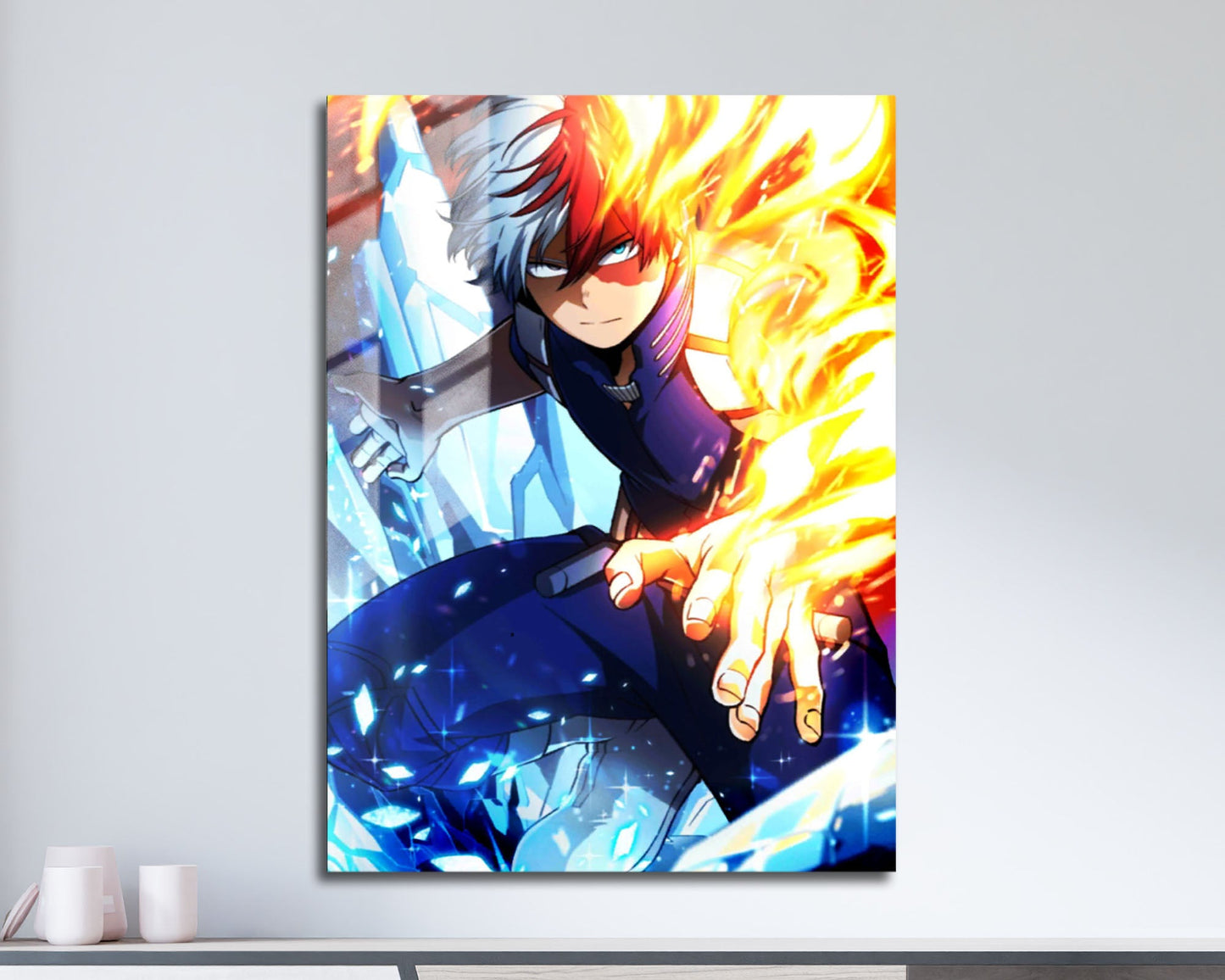 Anime Town Creations Metal Poster My Hero Academia Shoto Todoroki 5" x 7" Home Goods - Anime My Hero Academia Metal Poster