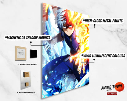 Anime Town Creations Metal Poster My Hero Academia Shoto Todoroki 5" x 7" Home Goods - Anime My Hero Academia Metal Poster