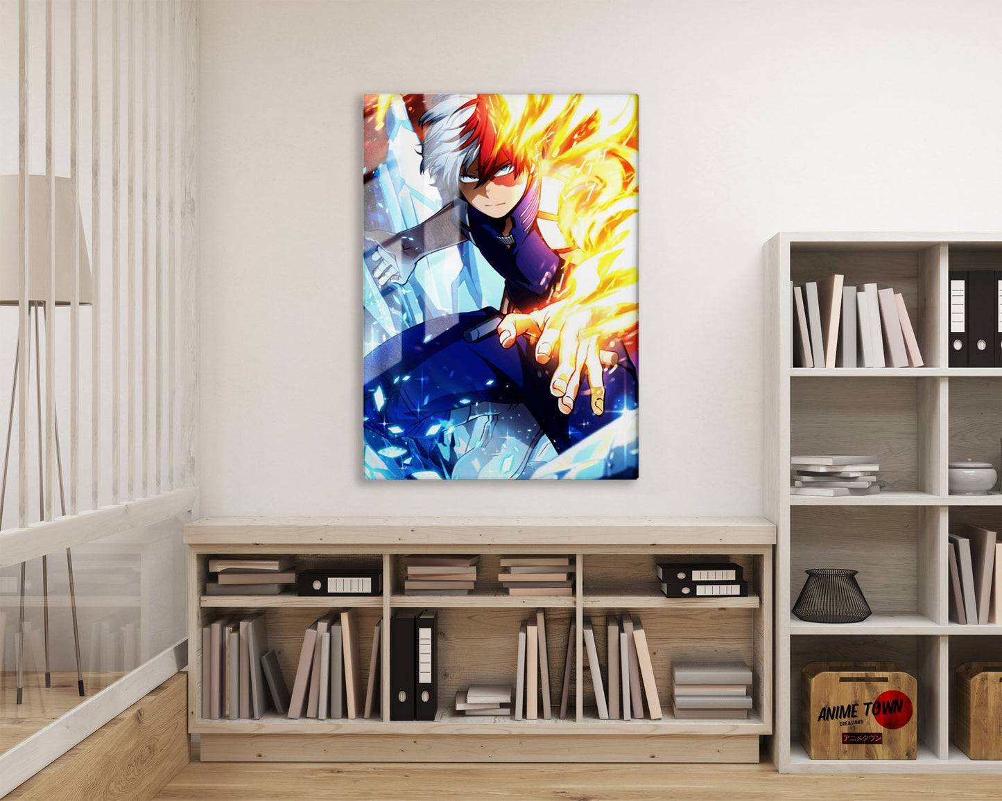 Anime Town Creations Metal Poster My Hero Academia Shoto Todoroki 11" x 17" Home Goods - Anime My Hero Academia Metal Poster