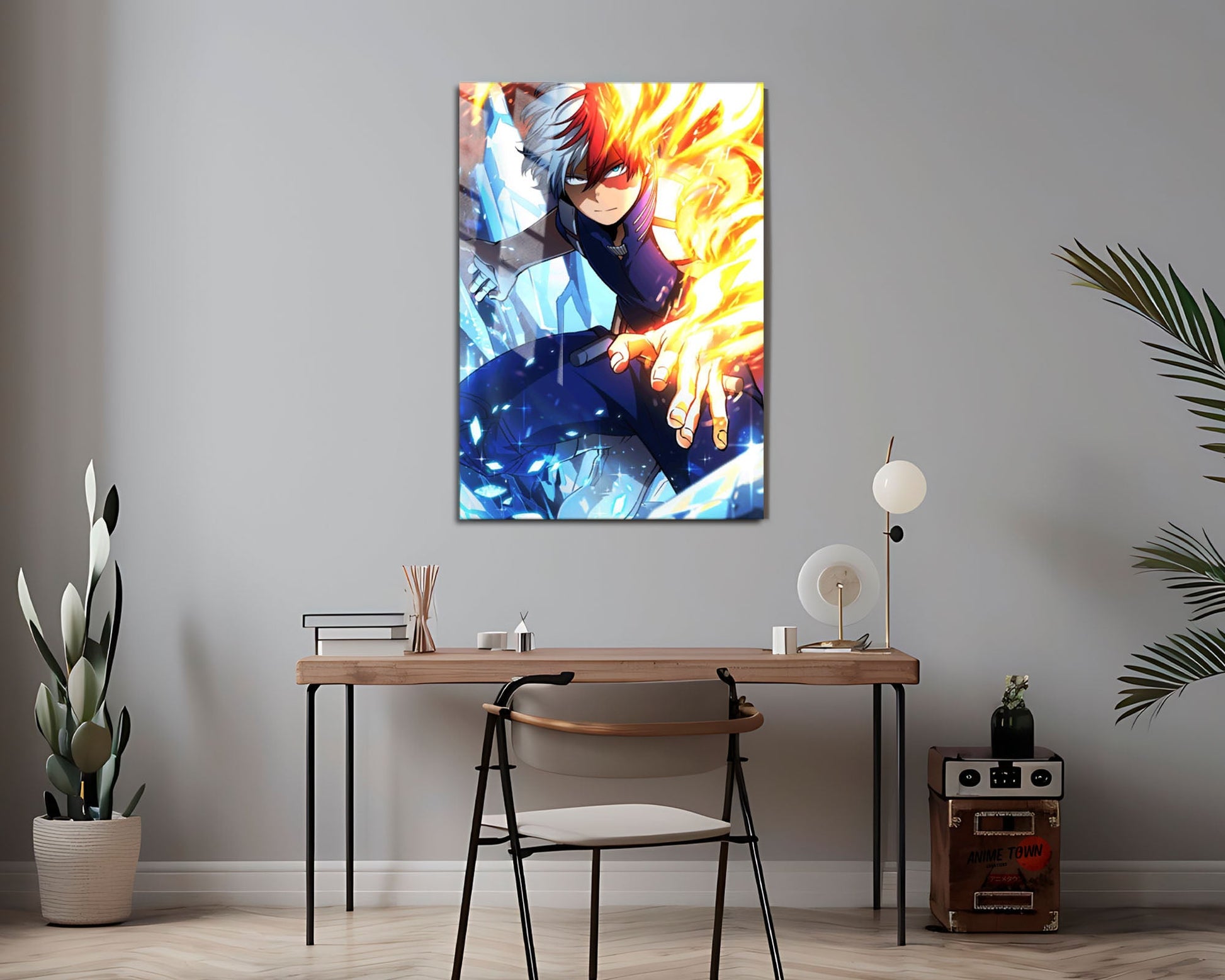 Anime Town Creations Metal Poster My Hero Academia Shoto Todoroki 16" x 24" Home Goods - Anime My Hero Academia Metal Poster