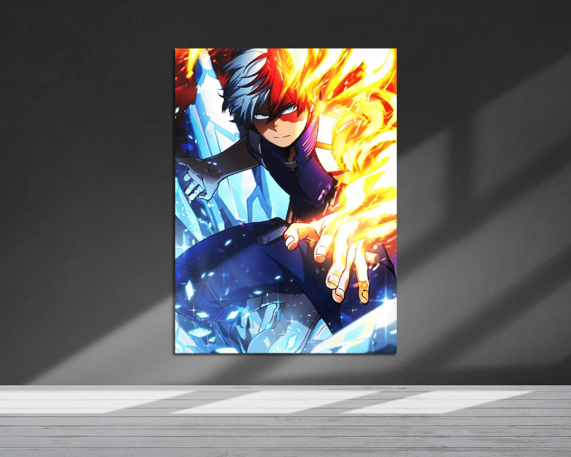 Anime Town Creations Metal Poster My Hero Academia Shoto Todoroki 24" x 36" Home Goods - Anime My Hero Academia Metal Poster