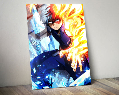 Anime Town Creations Metal Poster My Hero Academia Shoto Todoroki 24" x 36" Home Goods - Anime My Hero Academia Metal Poster