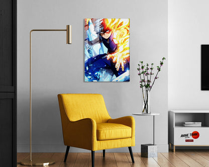 Anime Town Creations Metal Poster My Hero Academia Shoto Todoroki 24" x 36" Home Goods - Anime My Hero Academia Metal Poster