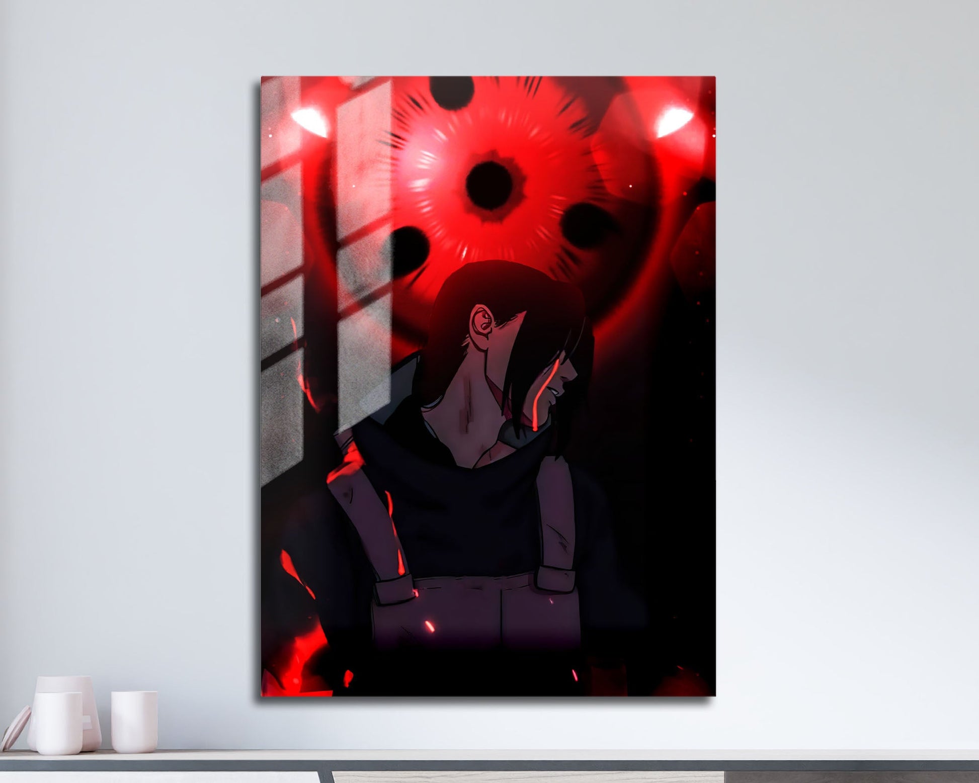 Anime Town Creations Metal Poster Naruto Uchiha Itachi Anbu Sharingan 5" x 7" Home Goods - Anime Naruto Metal Poster