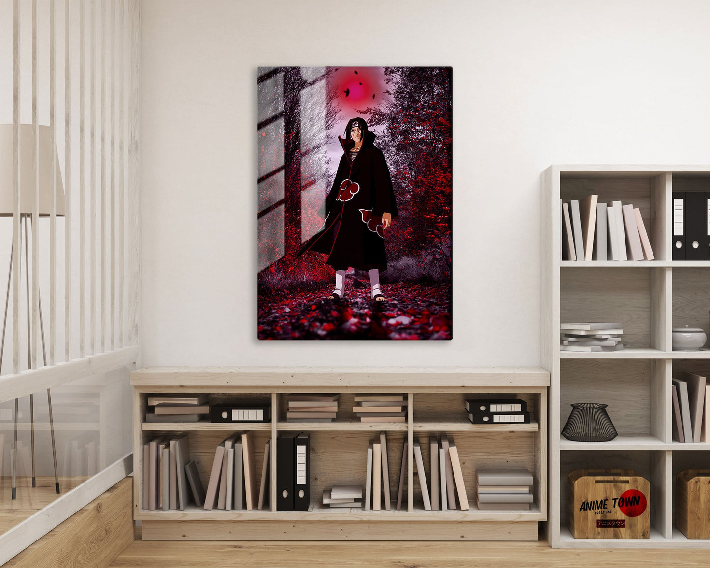 Anime Town Creations Metal Poster Naruto Uchiha Itachi Genjutsu 11" x 17" Home Goods - Anime Naruto Metal Poster