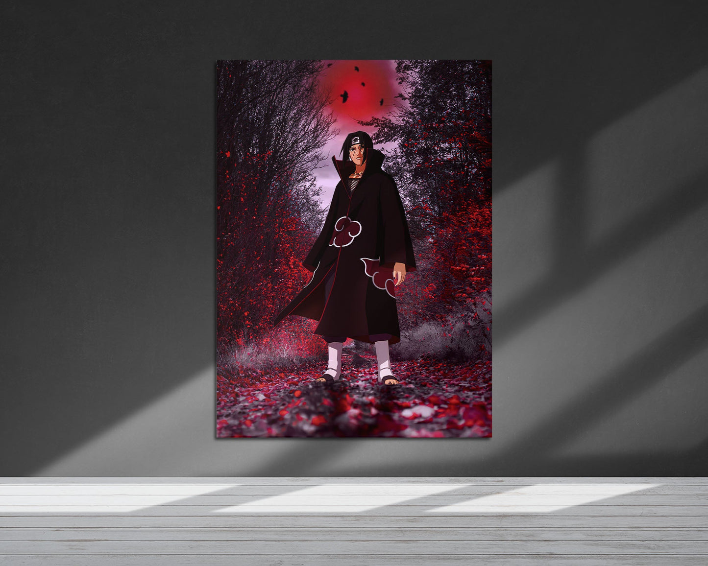 Anime Town Creations Metal Poster Naruto Uchiha Itachi Genjutsu 24" x 36" Home Goods - Anime Naruto Metal Poster