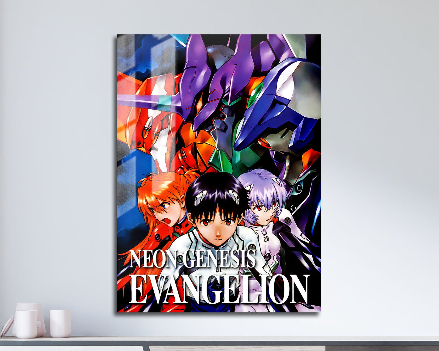 Anime Town Creations Metal Poster Neon Genesis Evangelion 5" x 7" Home Goods - Anime Neon Evangelion Genesis Metal Poster