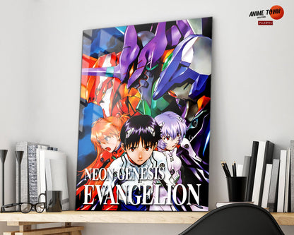 Anime Town Creations Metal Poster Neon Genesis Evangelion 11" x 17" Home Goods - Anime Neon Evangelion Genesis Metal Poster