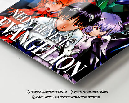 Anime Town Creations Metal Poster Neon Genesis Evangelion 16" x 24" Home Goods - Anime Neon Evangelion Genesis Metal Poster