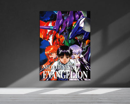 Anime Town Creations Metal Poster Neon Genesis Evangelion 24" x 36" Home Goods - Anime Neon Evangelion Genesis Metal Poster