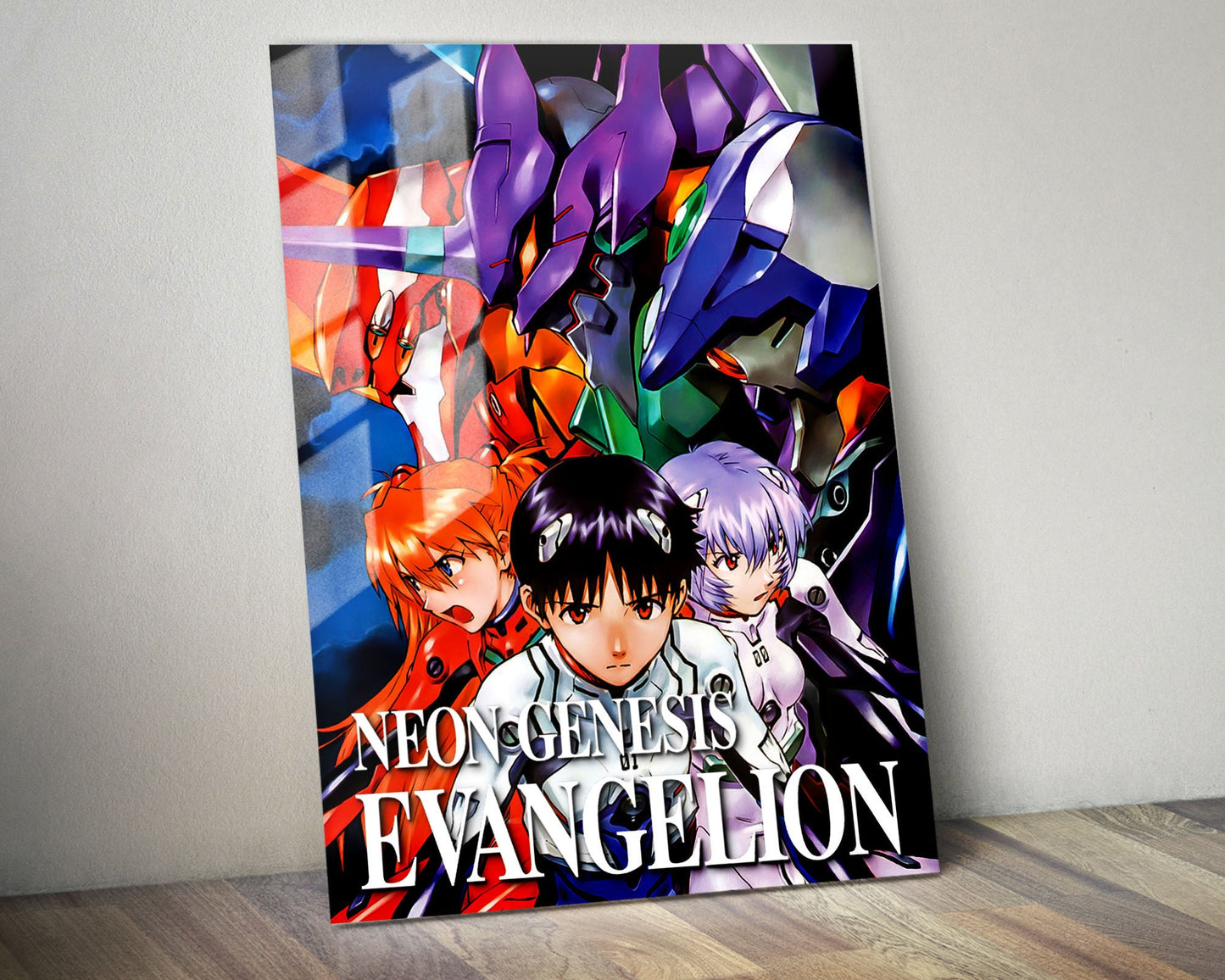 Anime Town Creations Metal Poster Neon Genesis Evangelion 24" x 36" Home Goods - Anime Neon Evangelion Genesis Metal Poster