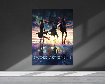 Anime Town Creations Metal Poster Sword Art Online Skyscape 24" x 36" Home Goods - Anime Sword Art Online Metal Poster