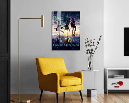 Anime Town Creations Metal Poster Sword Art Online Skyscape 24" x 36" Home Goods - Anime Sword Art Online Metal Poster