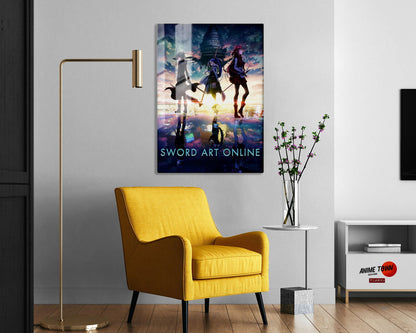 Anime Town Creations Metal Poster Sword Art Online Skyscape 24" x 36" Home Goods - Anime Sword Art Online Metal Poster