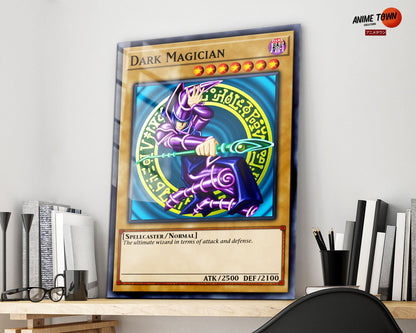 Anime Town Creations Metal Poster Yugioh Dark Magician Card 16" x 24" Home Goods - Anime Yu-Gi-Oh Metal Poster