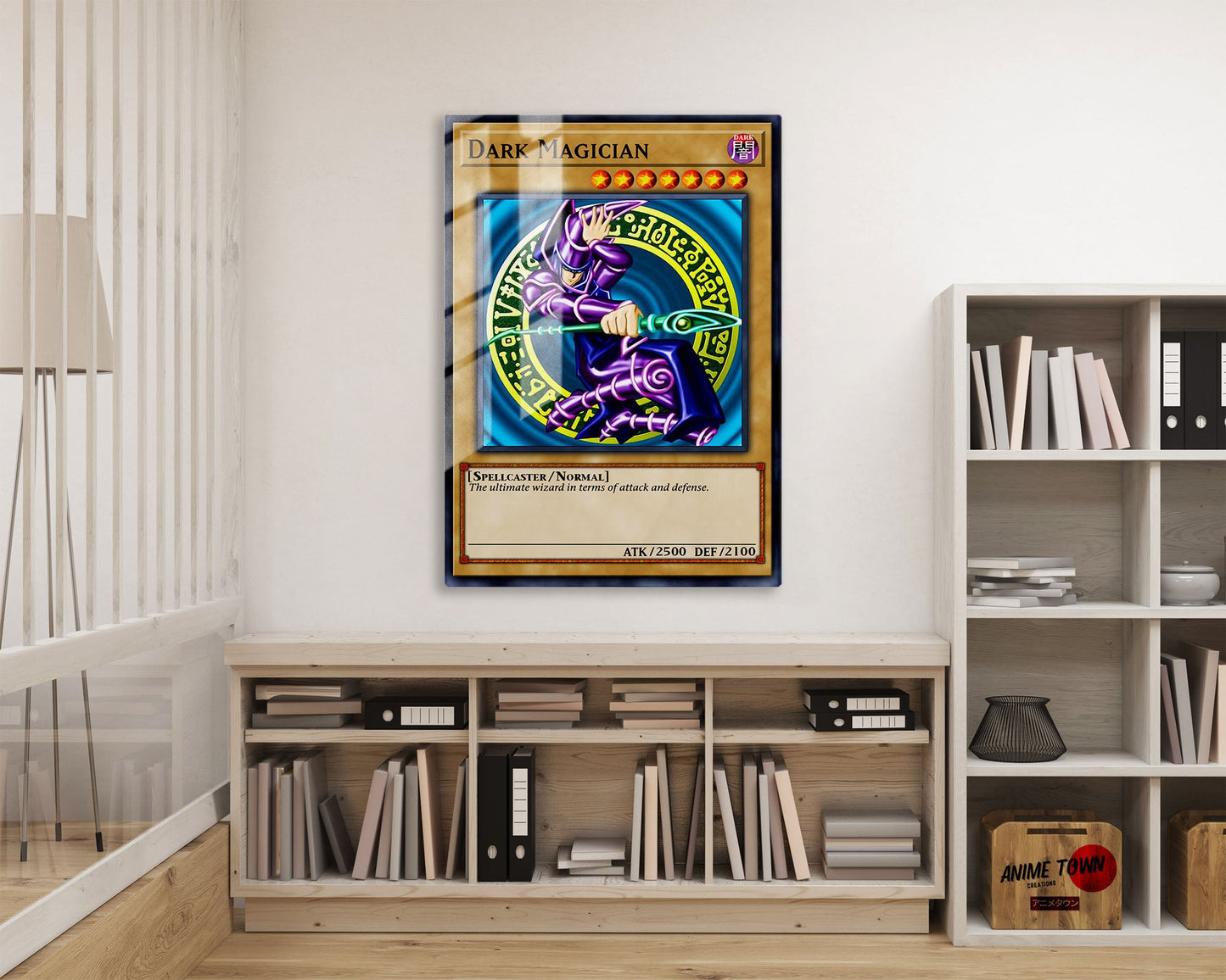 Anime Town Creations Metal Poster Yugioh Dark Magician Card 16" x 24" Home Goods - Anime Yu-Gi-Oh Metal Poster