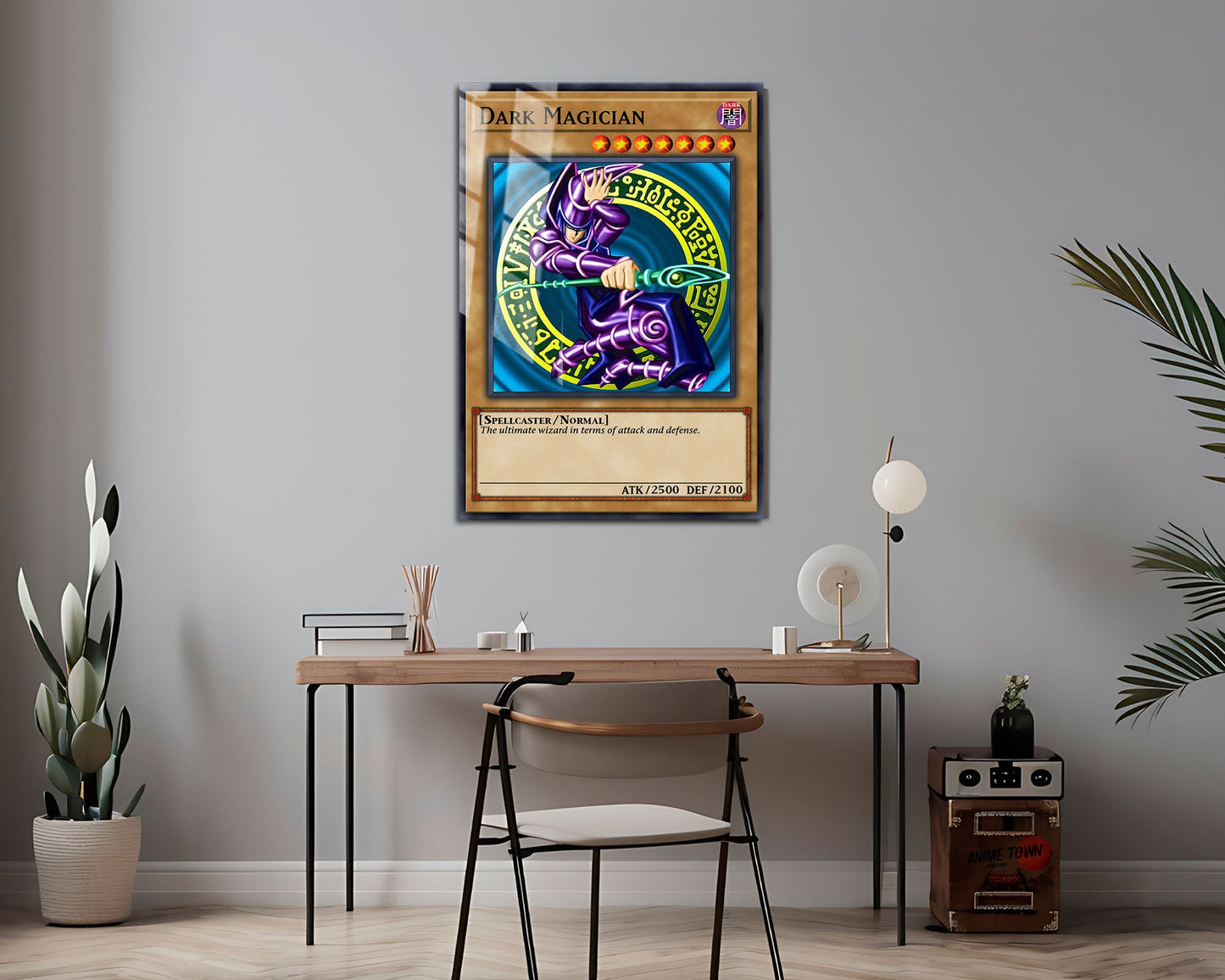 Anime Town Creations Metal Poster Yugioh Dark Magician Card 24" x 36" Home Goods - Anime Yu-Gi-Oh Metal Poster