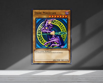 Anime Town Creations Metal Poster Yugioh Dark Magician Card 5" x 7" Home Goods - Anime Yu-Gi-Oh Metal Poster