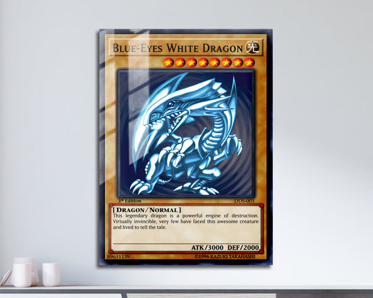 Anime Town Creations Metal Poster Yu Gi Oh Blue Eyes White Dragon 11" x 17" Home Goods - Anime Yu-Gi-Oh Metal Poster