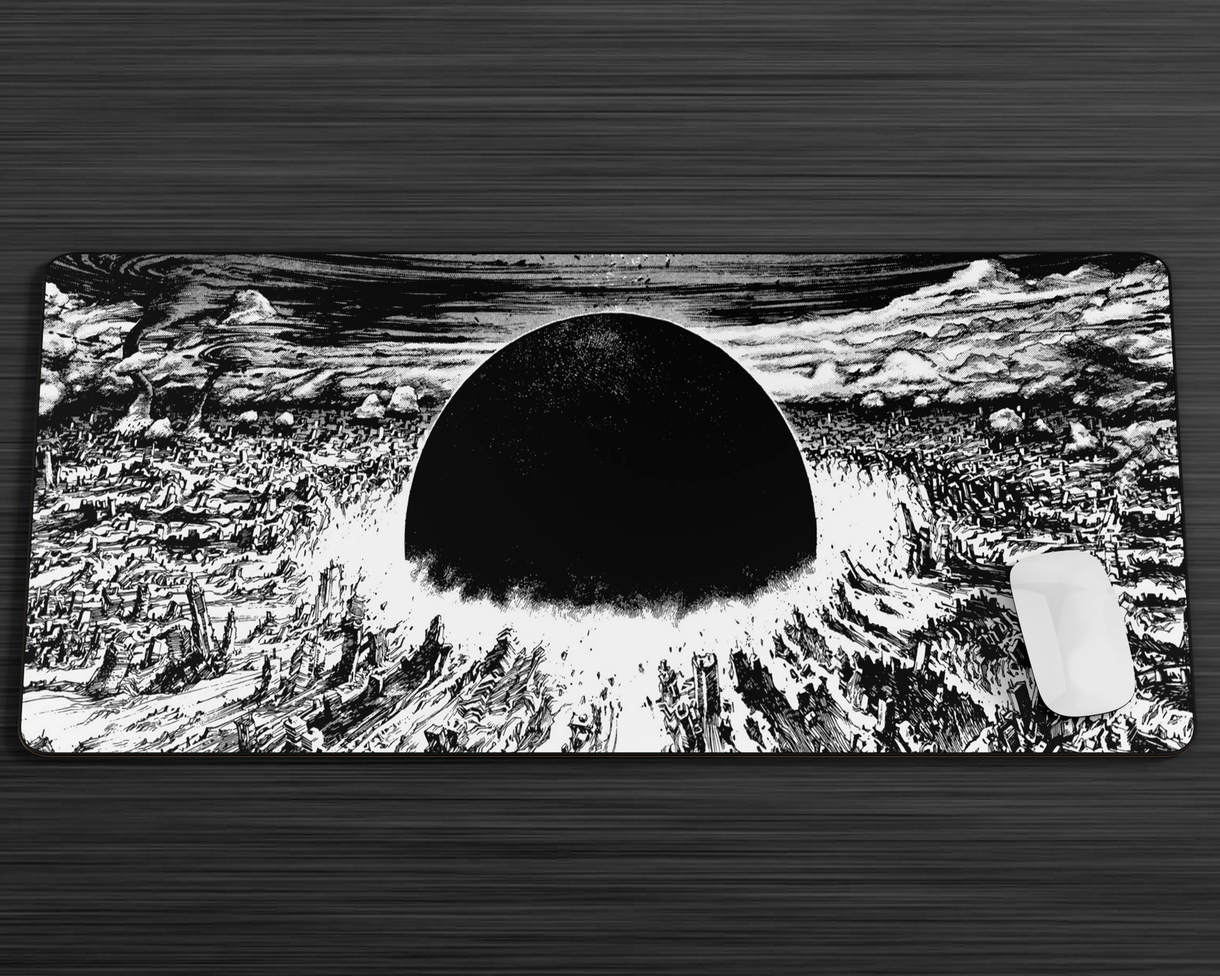 Akira Bomb Black and White Mouse Pad Gaming Mouse Pad – Anime Town ...