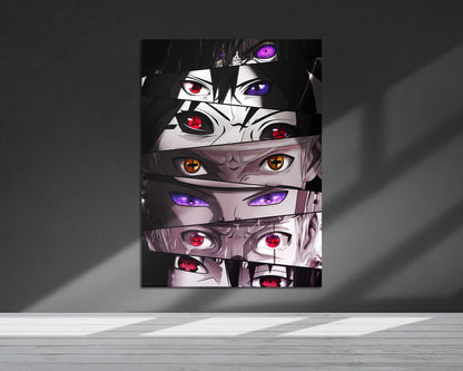 Naruto Eyes Metal Poster