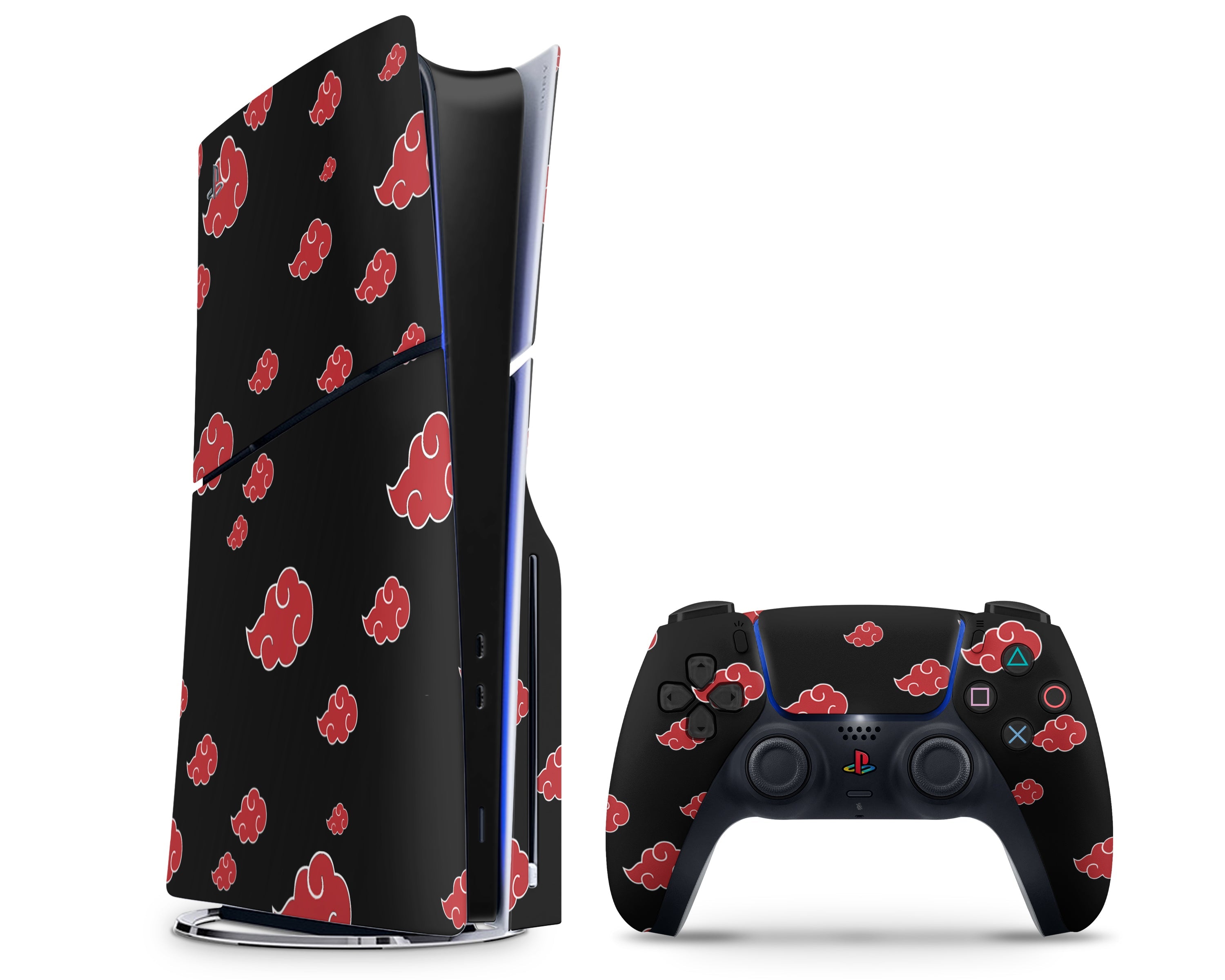 Naruto Akatsuki Pattern PS5 Slim PS5 Slim Skin – Anime Town Creations