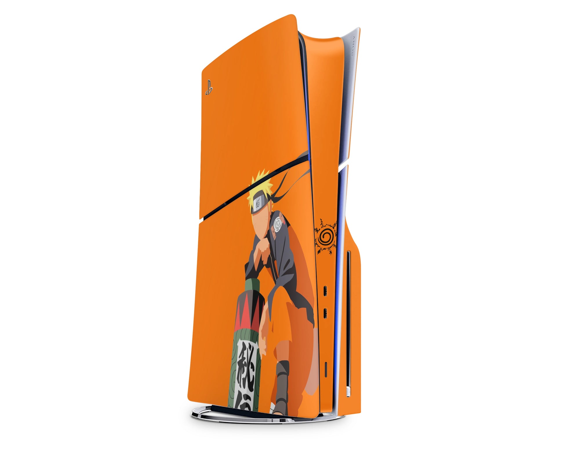 Anime Town Creations PS5 Slim Uzumaki Minimalist Orange PS5 Slim Skins - Anime Ninja PS5 Slim Skin