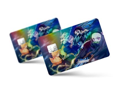 Demon Slayer Mugen Train Squad Holographic Credit Card Skin