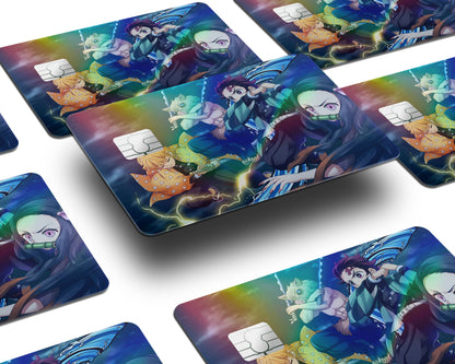 Demon Slayer Mugen Train Squad Holographic Credit Card Skin