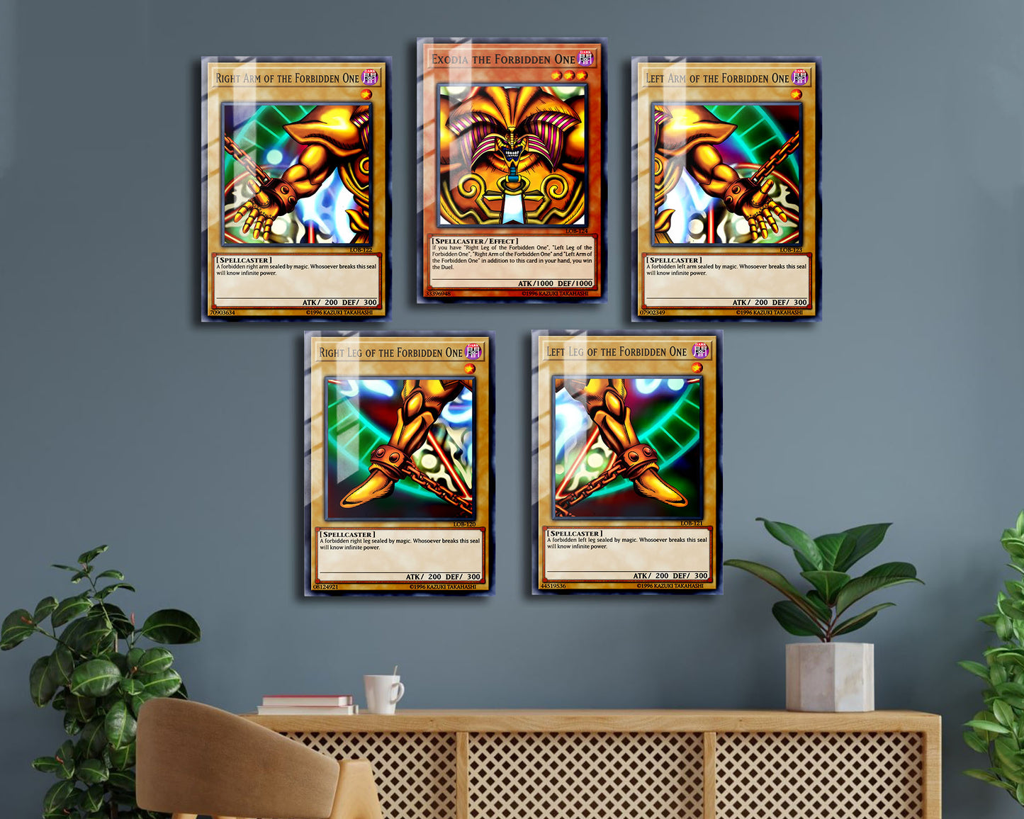 Yugioh Exodia the Forbidden One Metal Poster Set