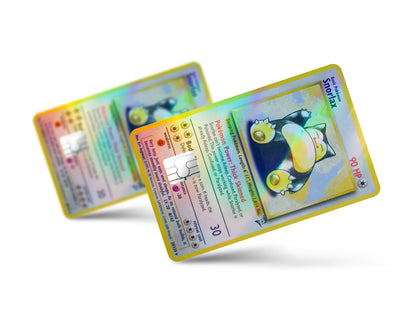 Snorlax Pokemon Card Holographic Credit Card Skin