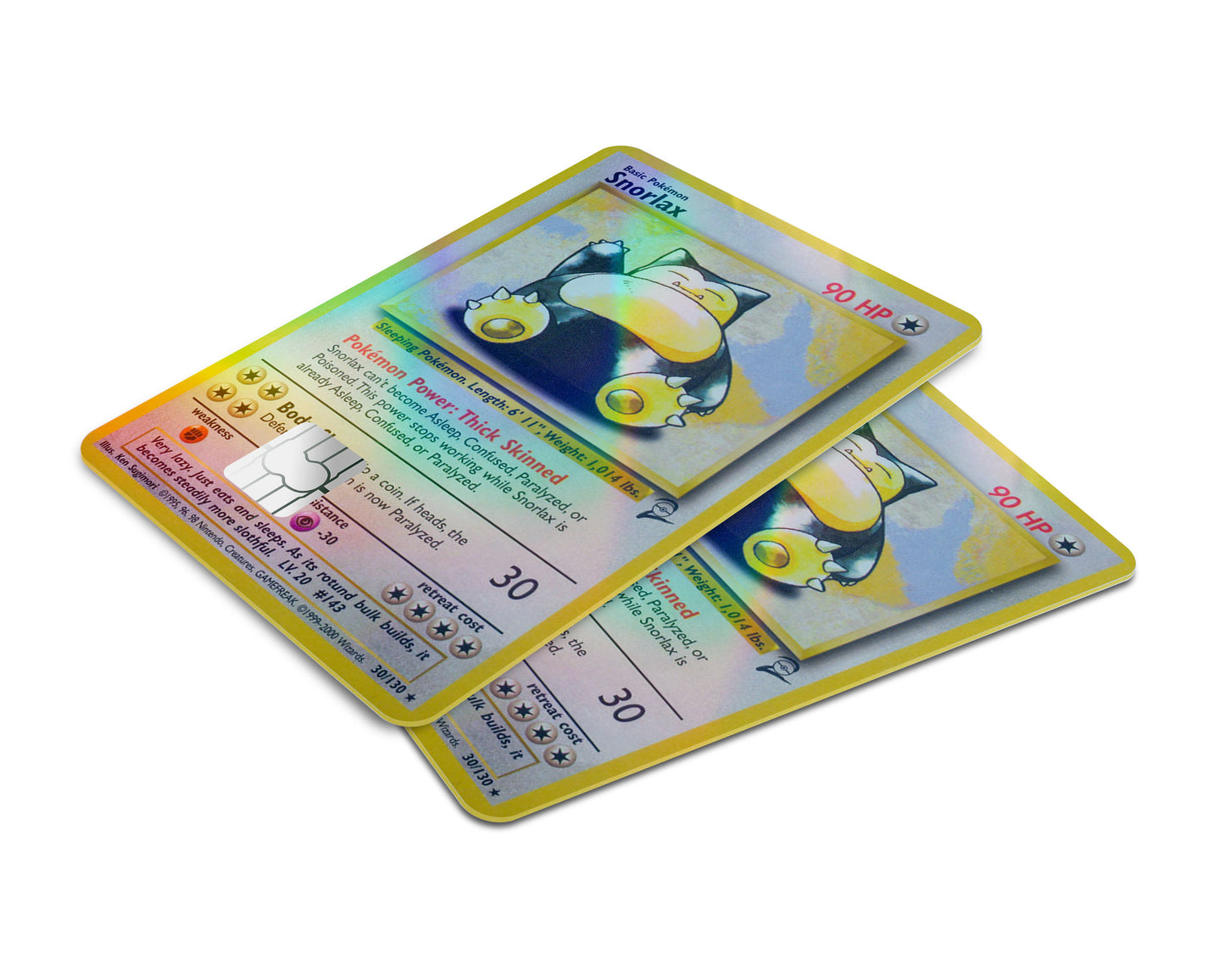 Snorlax Pokemon Card Holographic Credit Card Skin