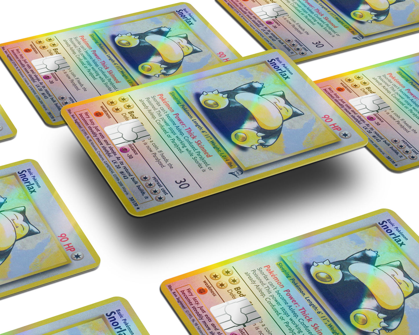 Snorlax Pokemon Card Holographic Credit Card Skin