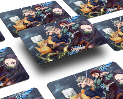 AnimeTown Credit Card Demon Slayer Mugen Train Squad Half Skins - Anime Demon Slayer Skin