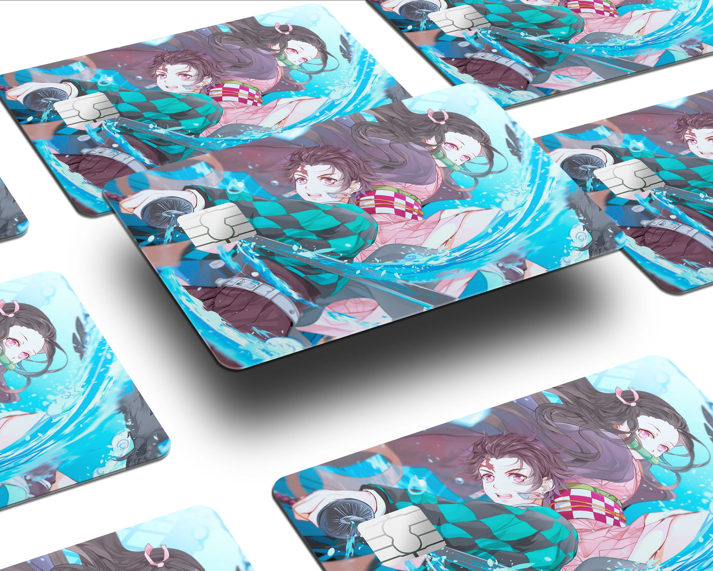 AnimeTown Credit Card Demon Slayer Nezuko & Tanjiro Half Skins - Anime Demon Slayer Skin